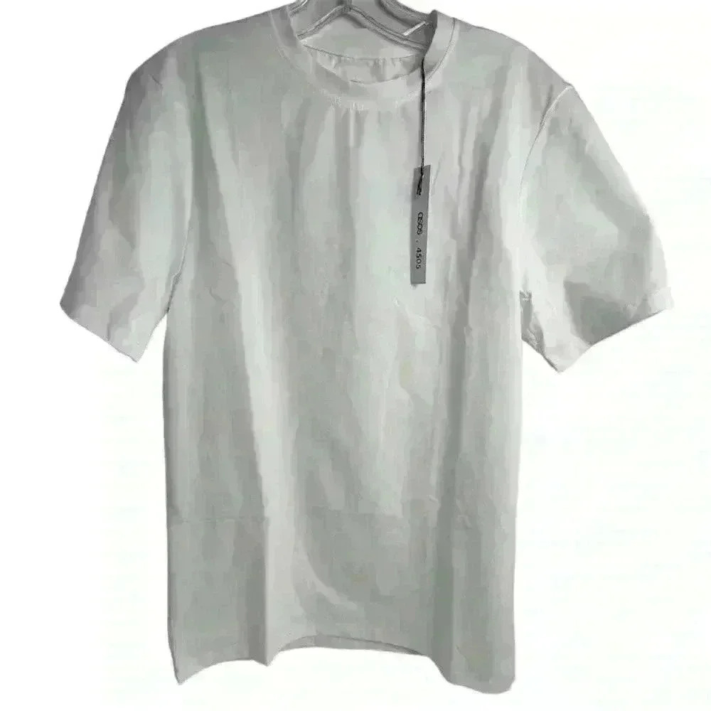 ASOS 4505 Unisex XS White Short Sleeve T-Shirt Solid Casual Top